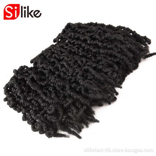 High quality BombTwist Crochet Hair Extensions T30/1B/BUG  10 Inch Crochet Twist Hair 15 Roots/Pack Spring Twist Crochet Braids